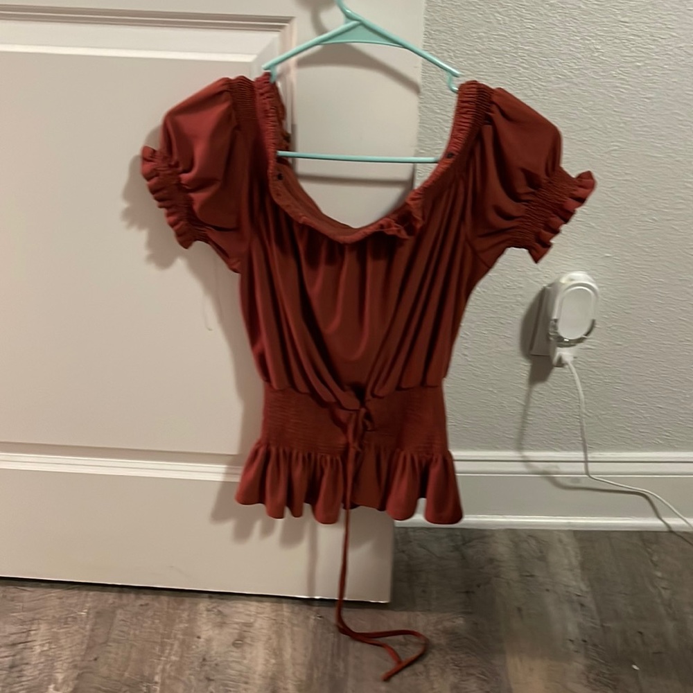 Orange off the shoulder top